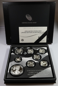 2018 US Mint Limited Edition SILVER Proof 8 Coin Set with American Eagle #47759P