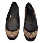 Coach insignia driving loafers flats logo 6.5 brown slip on comfort round toe