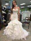 New Ivory Wedding Dress, Small Size 6, Ruffle Strapless Mermaid Fit & Flare