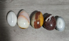 Lot Of 5 Natural Stone Egg Crystal Quartz Healing Rock Specimen Desk Decor
