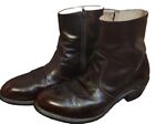 LEATHER CLASSICS Men's Boots SZ 12  Side Zipper Cognac Leather Western Chelsea☆~