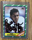 Notre Dame Football Ross Browner Autographed Signed 1986 Topps Card ND Bengals