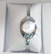 Yonger and Bresson Oval white dial PVD Steel silver Bracelet Watch DMN 1500 new