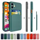 For iPhone 12 13 14 15 Pro Max Phone Case Silicone Cover With Wallet Card Holder