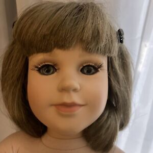 2001 My Twinn Girl Doll Body Hazel Eyes Brown Hair - Nude; 1996 Head