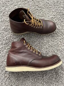 RED WING Heritage Boots Briar Leather Brown 8196 Size 9 Mens