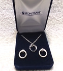 Montana Silversmiths Circle Diamond Silver Jewelry Set With Box Mint !!!  JS4381