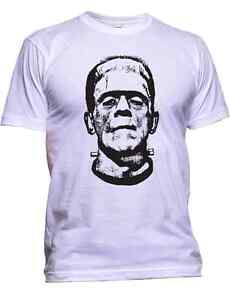New Frankenstein Halloween Monster T-Shirt Hollywood Horror Movie Graphic Tee