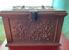 Vintage Max Klein Sewing Box With Tray Ornate Faux Wood Plastic Storage