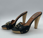 Steve Madden Bottom Belt Buckle Open Toe Platform Heels Womens Dress Shoe sz 8
