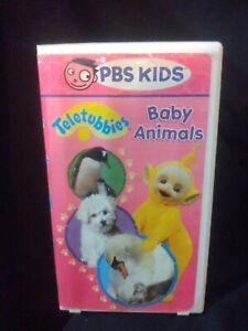 Teletubbies VHS Tape Baby Animals Clam Shell PBS Kids Tested Plays