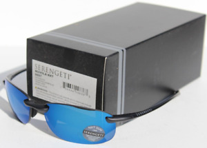 SERENGETI Nuvola NXT POLARIZED Sunglasses Satin Black/555nm Blue NEW 8697 Japan