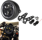 Black 5-3/4 5.75Inch LED Motorcycle Headlight with Headlight Housing for Shadow