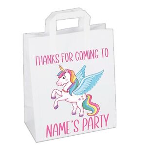 Personalised Unicorn Party Bags Treat Gift Bags Birthday - ADD ANY NAME