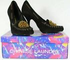 $59 New box Women Chinese Laundry 7.5 M Black Suede LEATHER Cammie Stiletto Pump