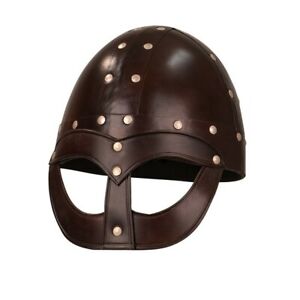 Medieval Leather Vendel Viking Helmet