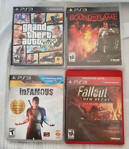 1 PS3 Video Game Grand Theft Auto Fallout inFamous Bound Flame CHOOSE Pre-Owned