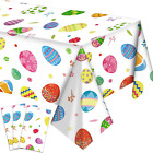 New ListingEaster Tablecloth,3 PCS Easter Colorful Eggs Tablecloth,108 X 54 Inch Disposable