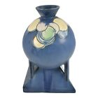 Roseville Futura Blue 1928 Vintage Art Deco Pottery Balloons Globe Vase 404-8