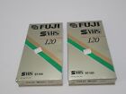 Fuji Super VHS Pro ST-120 Double Coating Videotape Long Play 6 Hours Lot of 2