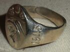 WORLD WAR 2 WW2 CHINESE EXPORT DATED 1945 EAGLE RING STERLING SILVER vafo