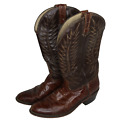Vintage Men’s Cowboy Boots Men's 10.5D Brown Leather Western