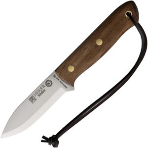 Joker Nordico Walnut Wood 14C28N Sandvik Fixed Blade Knife w/ Belt Sheath
