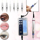 Semi-permanent Eyebrow Lip Eyeline Rotary Makeup Tattoo Pen Machine Kit 6 Needle