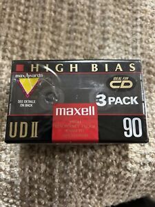 New ListingNew MAXELL UD II High Bias Blank 90 Minute Cassette Tapes Three Pack
