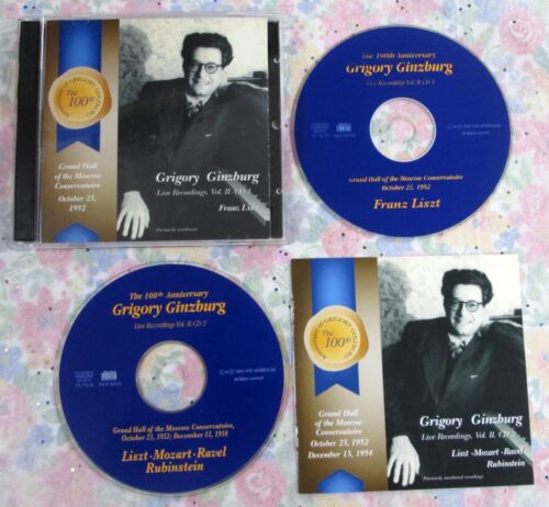 GRIGORY GINZBURG Live Recordings Vol. 2 /CD-3 RUSSIAN CD ET446