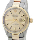 Mens Rolex Datejust 2Tone Stainless Steel Gold Watch Champagne Dial Vintage 1601