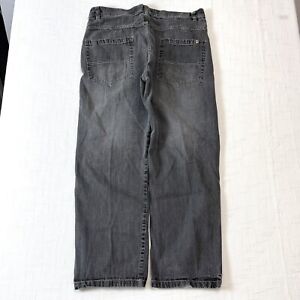 Y2K Southpole Jeans 39x31 Baggy Wide Leg Cyber Goth Grunge Skater Vtg Dark Gray