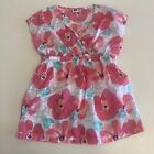 Janie and Jack Baby Girl Swim Dress Cover Up Splash Pink Floral Bow  Size 3