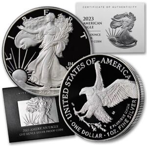 2023-S $1 American Silver Eagle Dollar Proof w/ Box & CoA