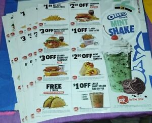 3 Page Lot - Jack in the Box Coupons - Expire 4/21/24