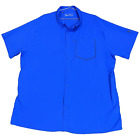 Under Armour  Loose Heat Gear Men’s Button Up Shirt 3XL Fishing  Royal Blue