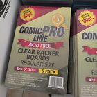 Comic Pro Line 60pt Crystal Clear Backing Boards Regular Size Acid Free