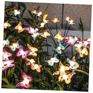 Solar Garden Lights, Swaying Butterfly Lights, Decorative Solar 2 Pack
