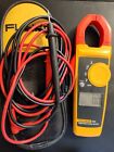 PRE-OWNED FLUKE 323 TRUE RMS CLAMP METER w/FLUKE LEADS & CASE, WORKING CONDITION