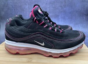 Nike Air Max 24-7 Shoes Women's Size 8.5/ 7Y Black Pink Sneakers
