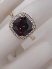 4CT Cushion Created Brown Diamond Valentine Ring 14k Yellow Gold Plated