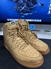 Men's Nike Air Force 1 High Wheat Beige Flax 806403-200 '07 Size 10.5 Suede