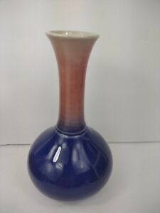 New ListingVintage Hand Made Thrown Vase Signed art Pottery Blue Pink Purple 9