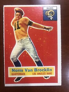1956 TOPPS Football #6 NORM VAN BROCKLIN EXMT Los Angeles Rams Set Break