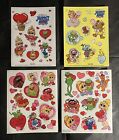 Vintage - 4 Asstd Muppet Babies Sticker Sheets - Valentines, Love, Bubbles