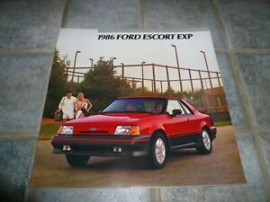 1986 Ford Escort EXP Sales Brochure  - Vintage