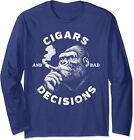 Funny Fun Monkey Cigars And Bad Decisions Gift Long Sleeve Tshirt