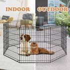 24/30/36/42/48 Inch 8 Panels Pet Playpen Puppy Dog Exercise Pen Fence In/Outdoor