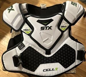 New ListingSTX Cell V Mens Lacrosse Shoulder Removable Bicep Pads Large Polyester Nylon