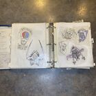 tattoo flash sheets lot from walk-in shop In Three Ring Binder Book Mixed